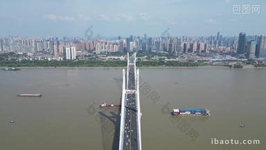 航拍湖北武汉长江二桥